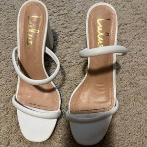Addien White High Heel Sandals